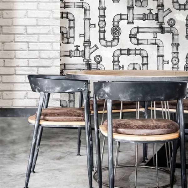 Noordwand tapet Urban Friends & Coffee Bricks grå og hvid