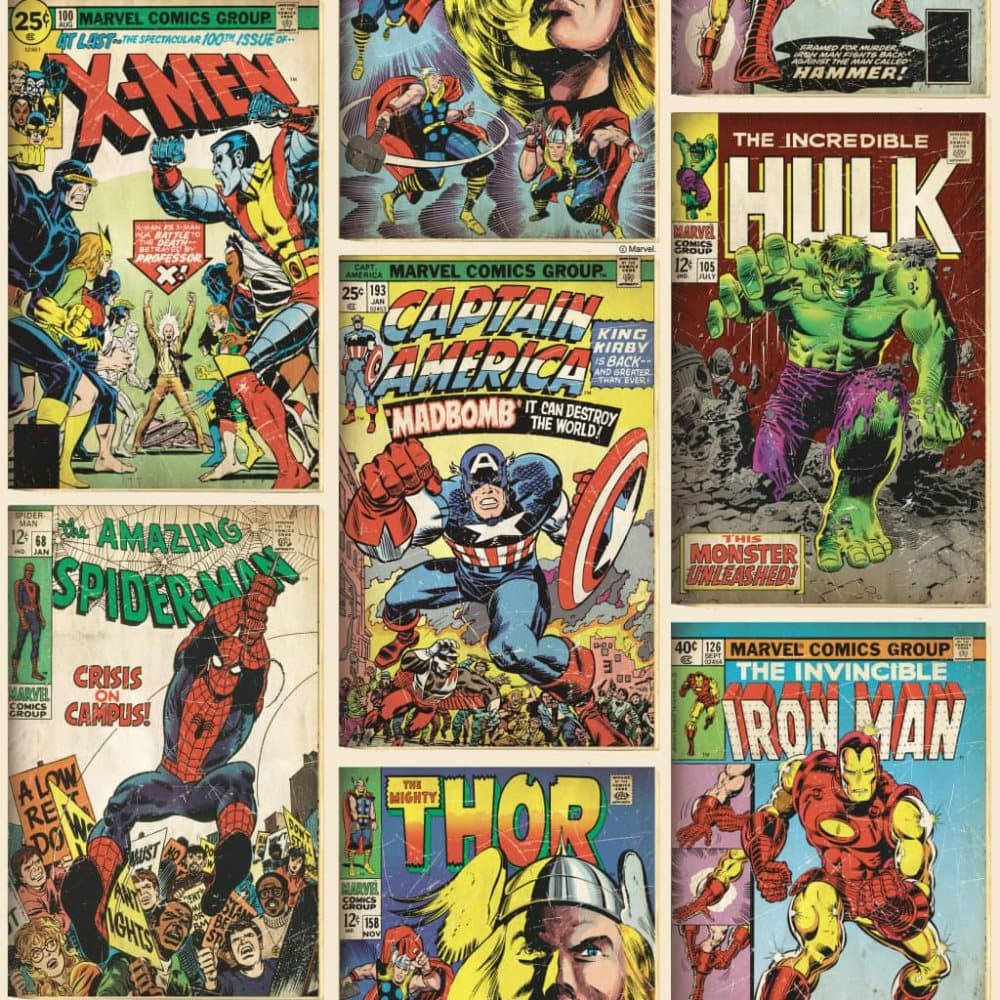 Kids at Home Veggtapet Marvel Action Heroes