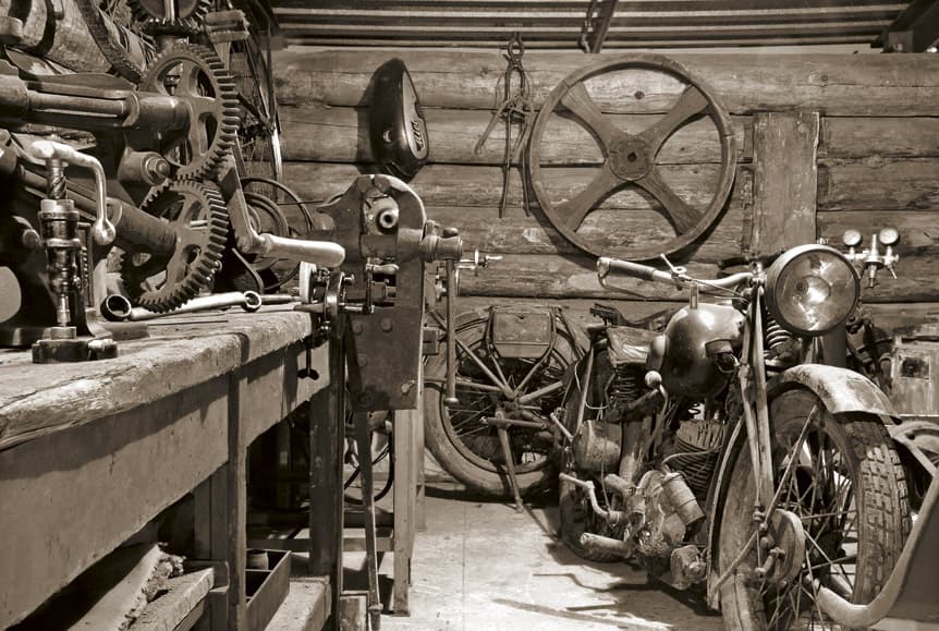Easy-up 375x250 cm (Non Woven) VINTAGE GARAGE
