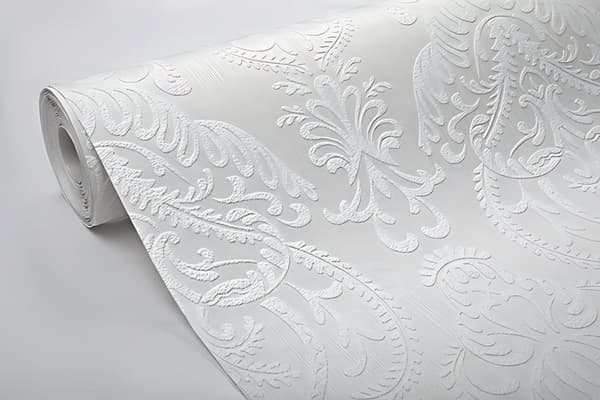 Övermålningsbar tapet barock EDEM 83002BR60 texturerad matt färg vit 26,5 m2