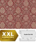 Miniatyrbild 2 av 6: Non woven-tapet barock EDEM 6001-94 präglad glittrande mönstermatt bakgrund färg röd koppar guld 10,65 m2