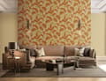 Miniatyrbild 2 av 4: Non woven-tapet textur Profhome VD219138-DI präglad skimrande färg guld gul 5,33 m2