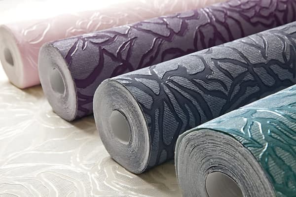Non woven-tapet Blommig EDEM 9040-29 präglad glansigt färg violett röd lila 10,65 m2