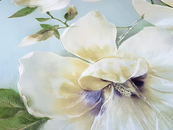 Non woven-tapet Blommig EDEM 9080-29 präglad skimrande färg blå grön vit 10,65 m2