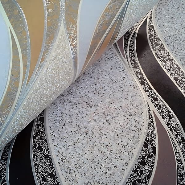 Tapet grafisk EDEM 1025-11 präglad glittrande mönstermatt bakgrund färg beige senaps gul ljus grå silver 5,33 m2
