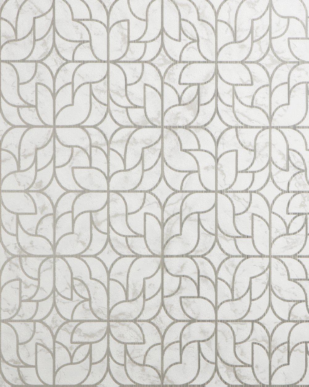 Tapet ornament EDEM 85074BR35 lidt tekstureret blank mønster mat baggrund farve fløde perle beige elfenben sølv 5,33 m2