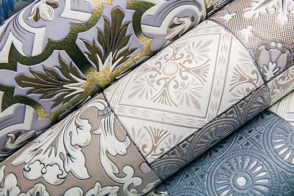Tapet Kollage EDEM 87001BR13 lätt texturerad metalliska höjdpunkter färg beige taupe vit silver 5,33 m2