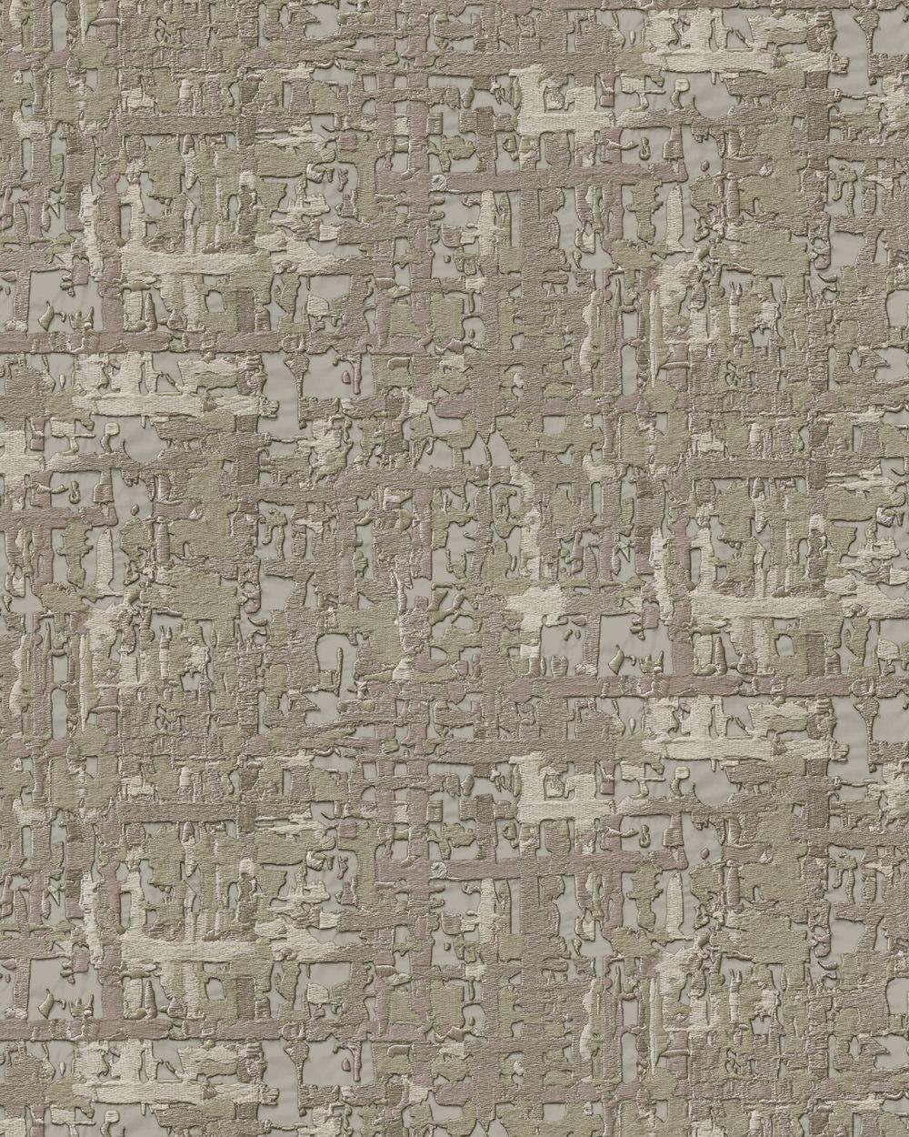 Non woven-tapet abstrakt Profhome DE120095-DI präglad skimrande färg oliv beige grå 5,33 m2