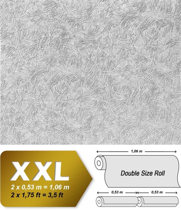 Övermålningsbar tapet textur EDEM 80308BR60 texturerad matt färg vit 26,5 m2