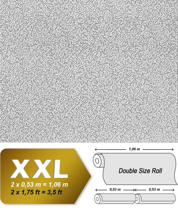 Övermålningsbar tapet textur EDEM 80307BR70 texturerad matt färg vit 26,5 m2