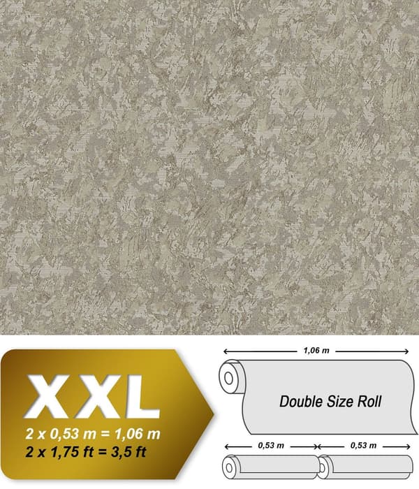 Kuitutapetti yksivärisistä EDEM 9076-26 kohokuvioitu metallivaikutus väri beige helmi kultaa 10,65 m2