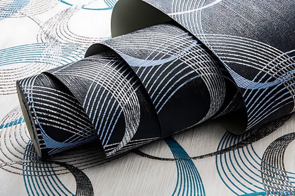 Tapet grafisk EDEM 85034BR36 lätt texturerad metalliskt mönstermatt bakgrund färg antracit svart grå violett blå silver 5,33 m2