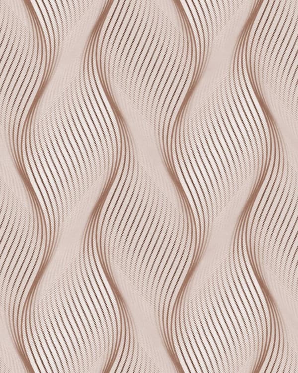 Tapet randigt mönster EDEM 85030BR33 lätt texturerad metalliskt mönstermatt bakgrund färg brun beige brun vit silver 5,33 m2