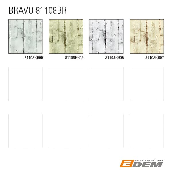Non woven-tapet trä utseende EDEM 81108BR00 lätt texturerad matt färg vit grå antracit 5,33 m2