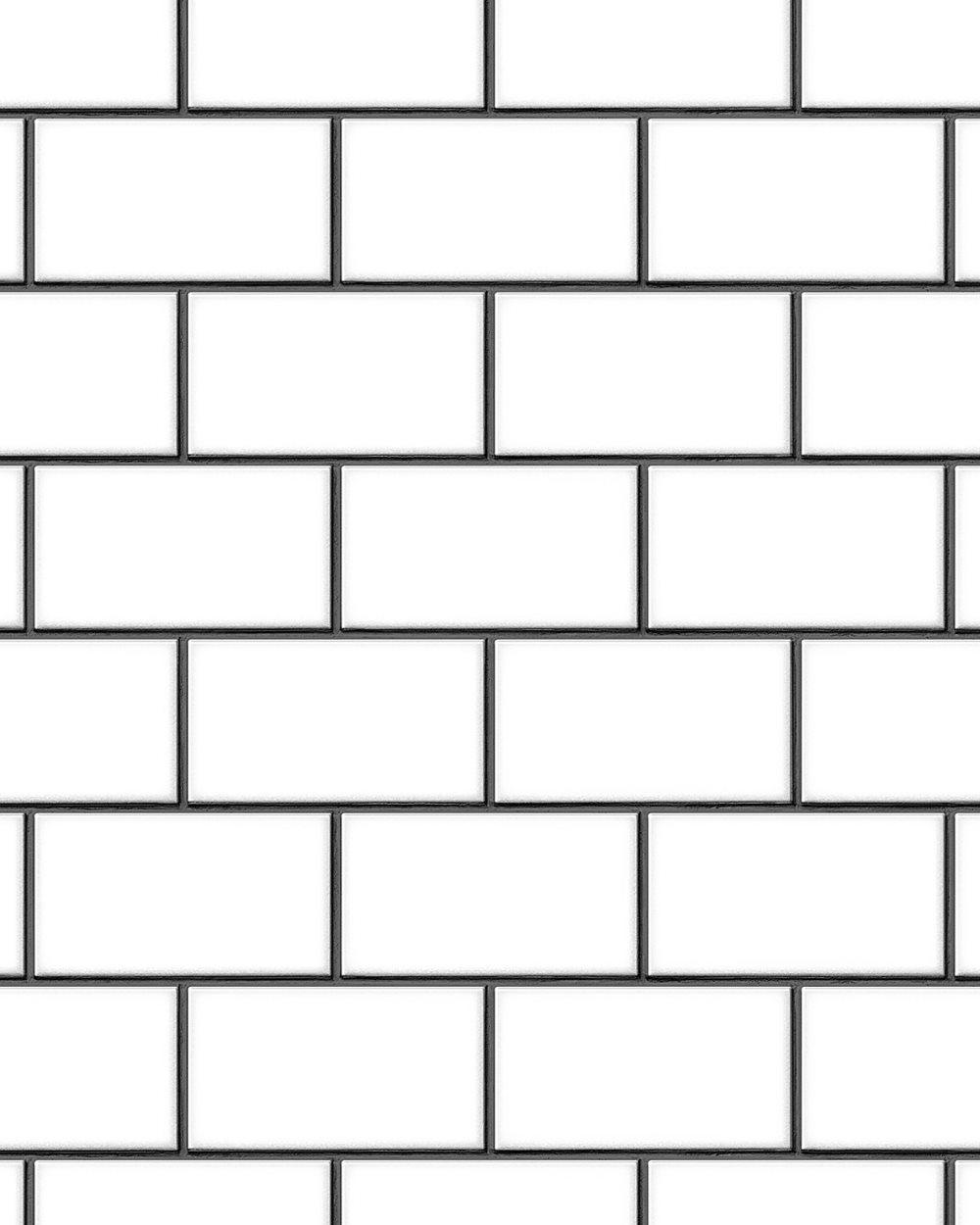 Non woven-tapet geometrisk Profhome BA220101-DI präglad glansigt färg vit antracit 5,33 m2