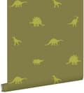 Miniatyrbild 1 av 3: ESTAhome tapet dinosaurier militärgrönt 53 cm x 10,05 m