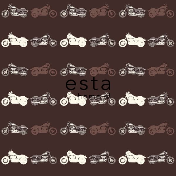 ESTAhome tapet motorcykler brunt 53 cm x 10,05 m