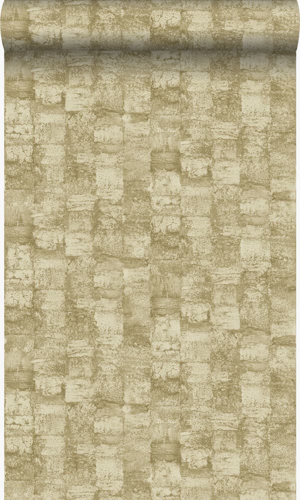 Origin Wallcoverings tapet med struktur khakigrønt 53 cm x 10,05 m