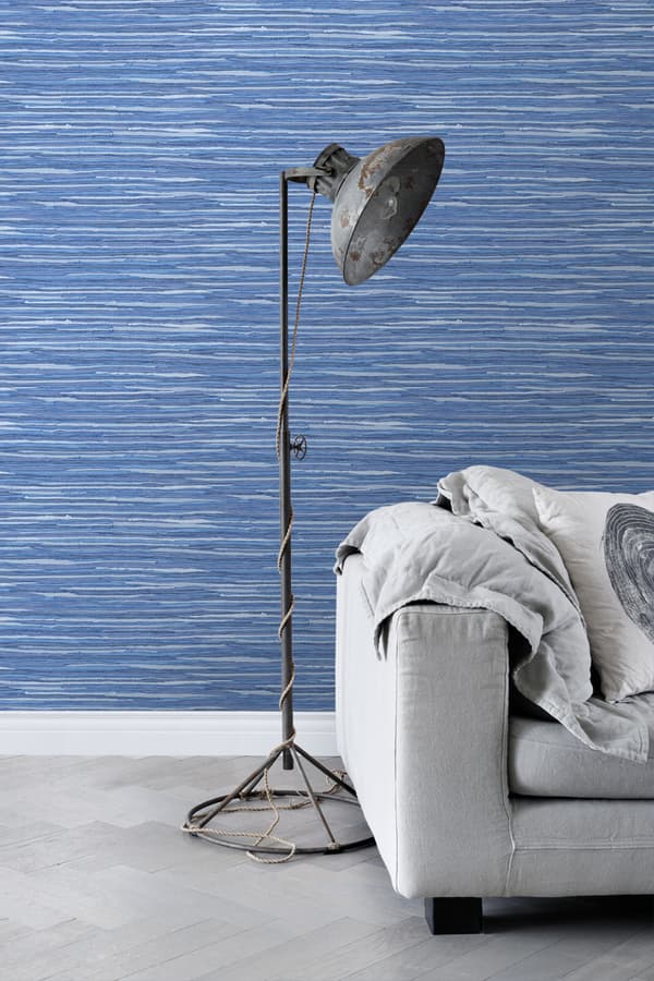 ESTAhome tapet vävt motiv blått - 148622 - 53 cm x 10,05 m
