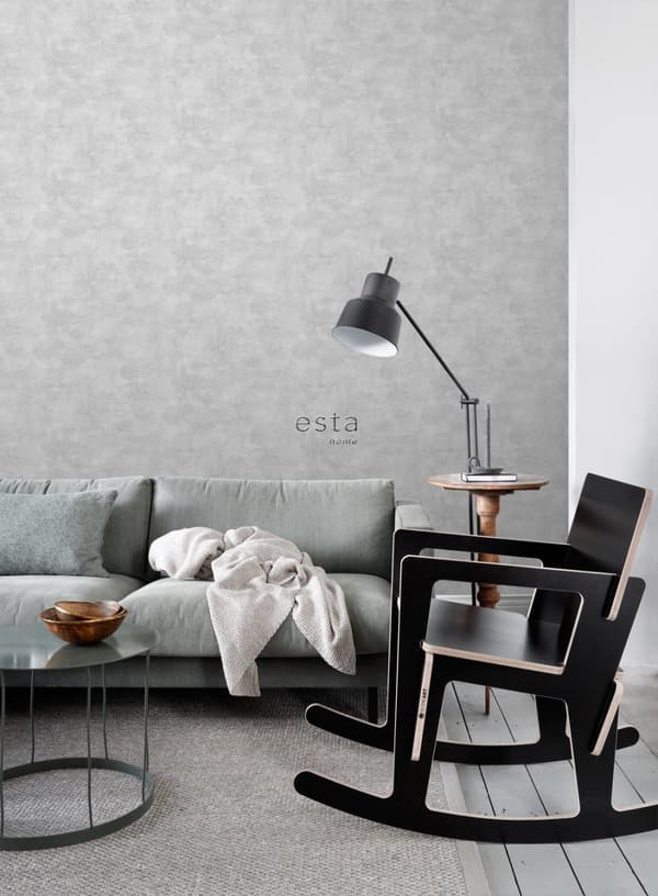 ESTAhome tapet betonglook ljust krämfärgat 53 cm x 10,05 m