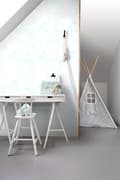 Miniatyrbillede 3 af 9: Origin Wallcoverings tapet flydende bobler mintgrønt, pastelblåt og mathvidt - 337213 - 53 cm x 10,05 m