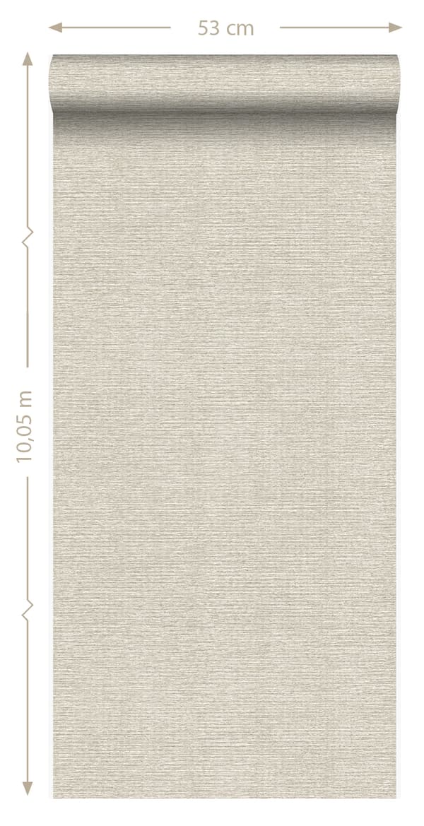 Origin Wallcoverings tapet linnestruktur sandfärgat - 347375 - 53 cm x 10,05 m