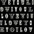 Miniatyrbillede 8 af 8: ESTAhome tapet love you - citater sort og hvidt 53 cm x 10,05 m