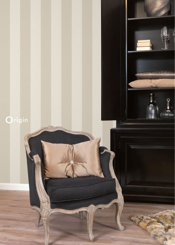 Origin Wallcoverings tapet striber hjortefarvet 53 cm x 10,05 m
