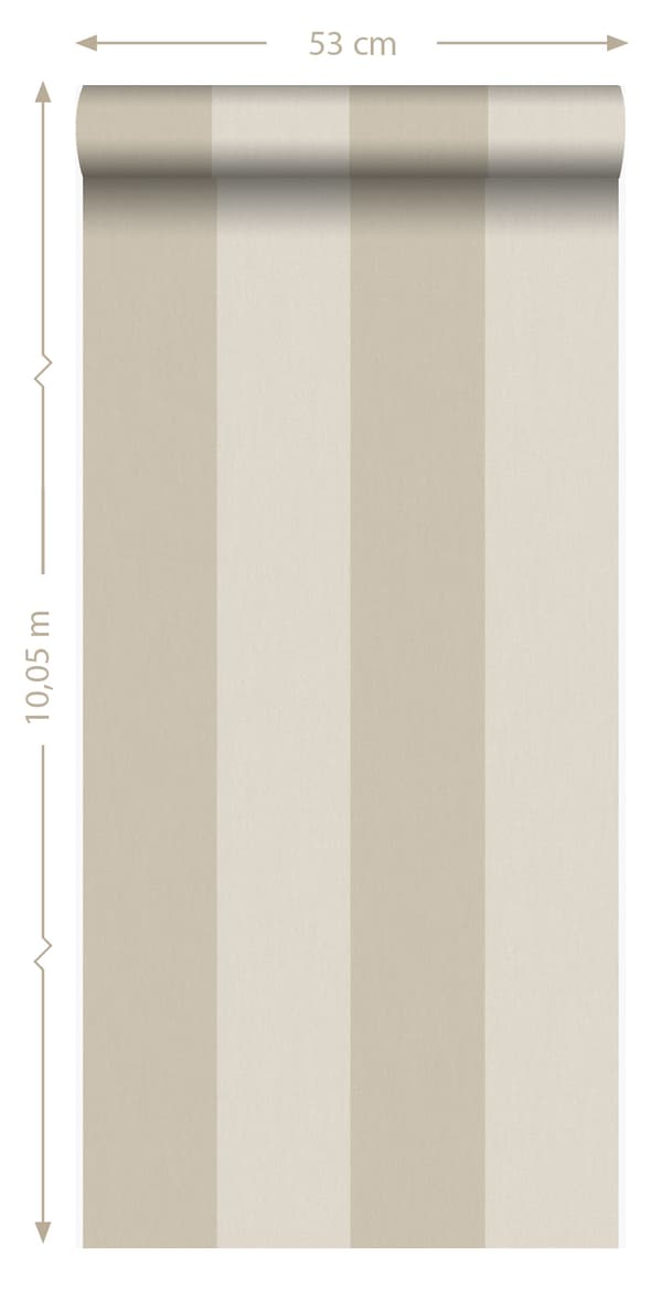 Origin Wallcoverings tapet striber hjortefarvet 53 cm x 10,05 m