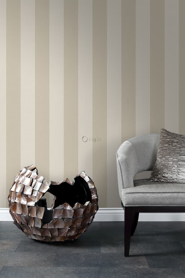 Origin Wallcoverings tapet striber hjortefarvet 53 cm x 10,05 m