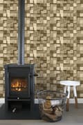 Miniatyrbild 6 av 8: ESTAhome tapet 3D-tryck mörkbeige 53 cm x 10,05 m