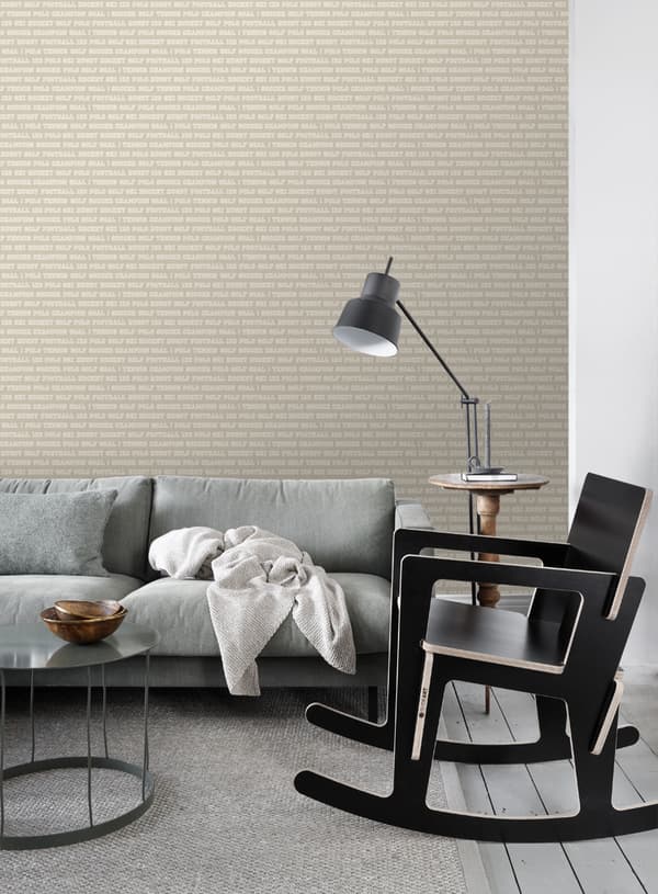 ESTAhome tapet alla sporter varmt grått 53 cm x 10,05 m