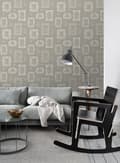 Miniatyrbild 3 av 7: ESTAhome tapet recept mullvadsgrått 53 cm x 10,05 m