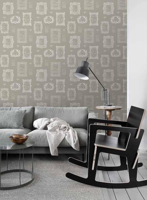 ESTAhome tapet recept mullvadsgrått 53 cm x 10,05 m