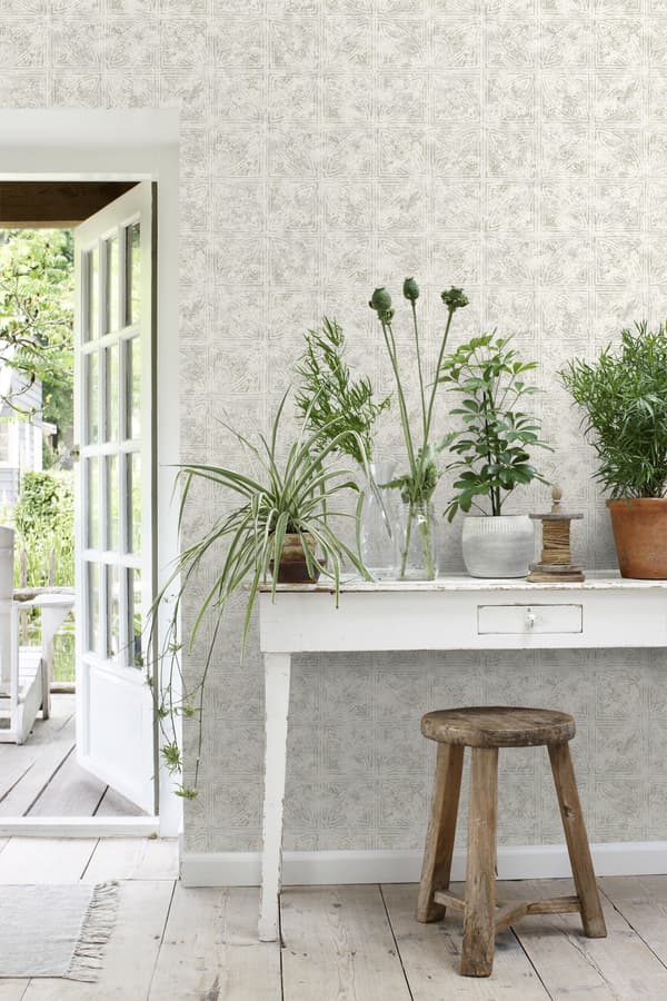 ESTAhome tapet kakelmotiv mörkbeige 53 cm x 10,05 m