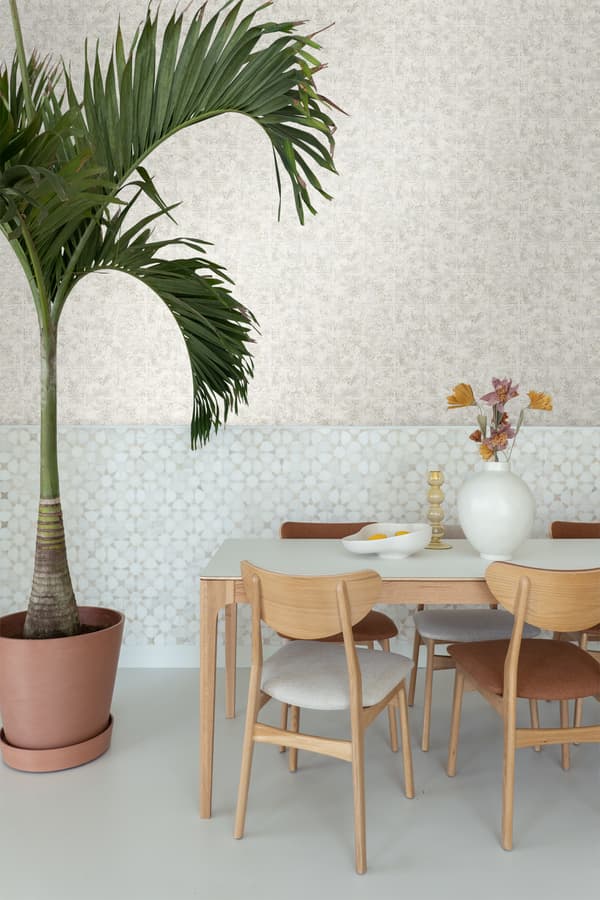 ESTAhome tapet kakelmotiv mörkbeige 53 cm x 10,05 m