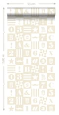 Miniatyrbild 7 av 7: ESTAhome tapet klossar beige 53 cm x 10,05 m