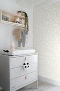 Miniatyrbild 2 av 6: Origin Wallcoverings tapet trianglar ljust krämfärgat, varm ljusgrått, pastellgult och glänsande ljusbeige 53 cm x 10,05 m
