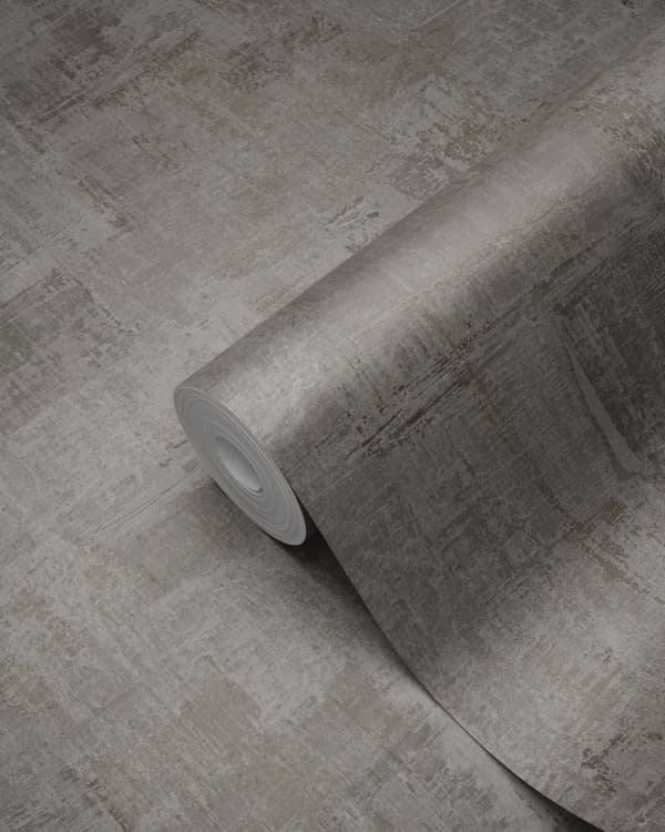 Origin Wallcoverings tapet målningsstruktur mörkt mullvadsgrått 53 cm x 10,05 m