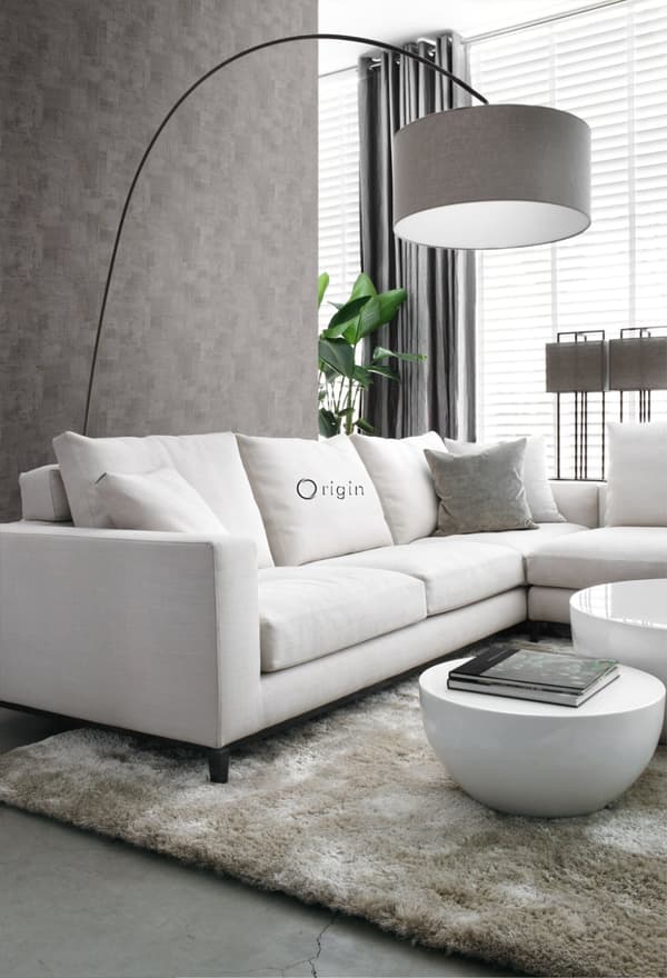 Origin Wallcoverings tapet målningsstruktur mörkt mullvadsgrått 53 cm x 10,05 m