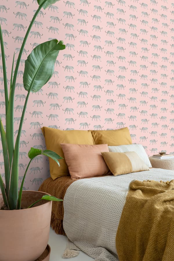 ESTAhome tapet pantrar milt rosa 0,53 x 10,05 m