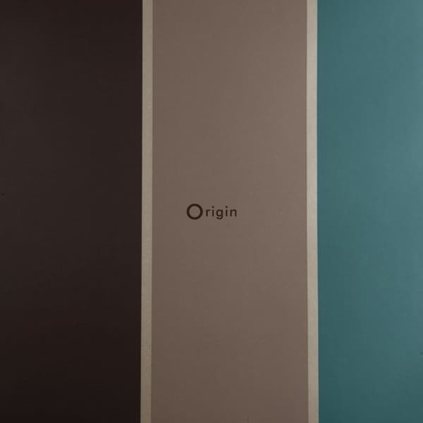 Origin Wallcoverings tapet ränder bensinblått och brunt 52 cm x 10,05 m