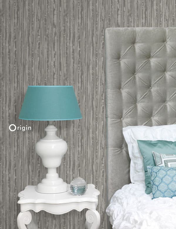 Origin Wallcoverings tapet ränder brunt och guldglänsande 53 cm x 10,05 m