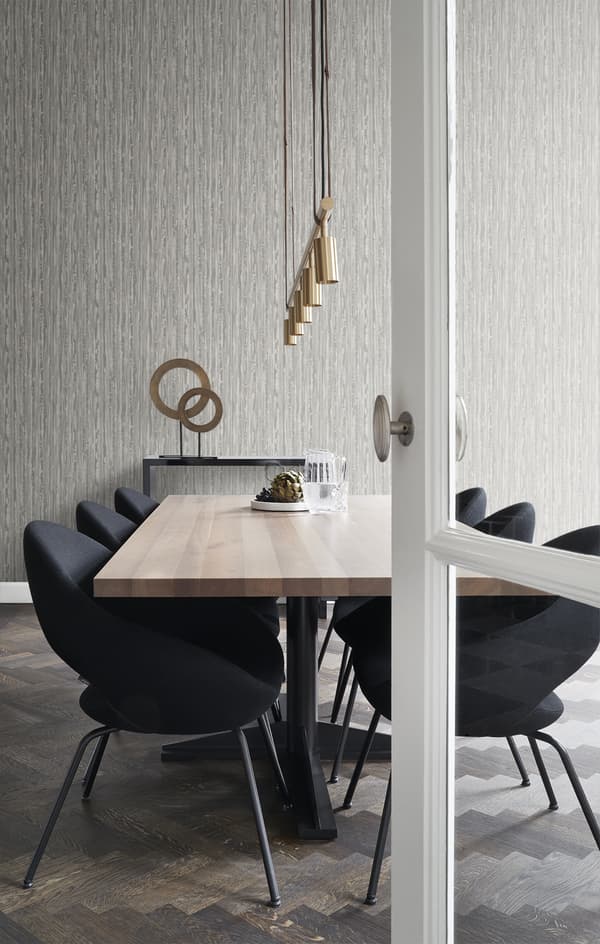 Origin Wallcoverings tapet ränder brunt och guldglänsande 53 cm x 10,05 m