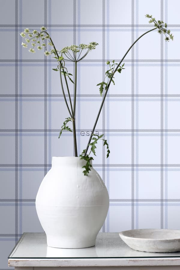ESTAhome tapet rombemotiv lyseblåt 53 cm x 10,05 m