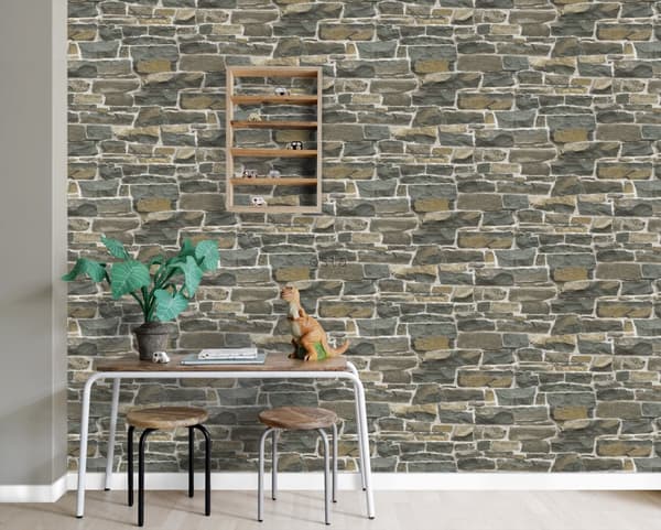 ESTAhome tapet murstenmur brunt 53 cm x 10,05 m