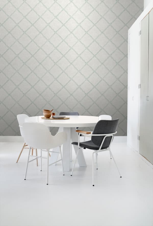 ESTAhome tapet orientalsk berbertæppe mintgrønt og mathvidt 53 cm x 10,05 m