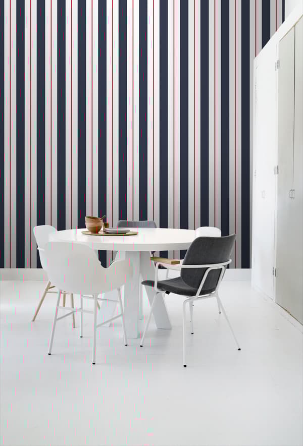 ESTAhome tapet ränder blått och rött 53 cm x 10,05 m