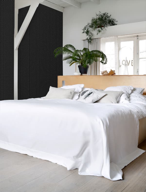 ESTAhome tapet prickar svart och vitt 53 cm x 10,05 m
