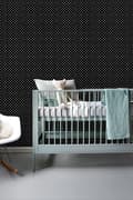 Miniatyrbild 2 av 8: ESTAhome tapet prickar svart och vitt 53 cm x 10,05 m